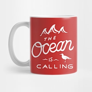 the ocean is calling with bird Mug